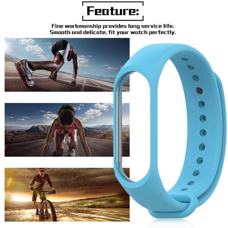 أحزمة بديلة متوافقة مع Xiaomi Mi Band 3/4، حزام سيليكون بديل، إكسسوارات أساور المعصم - Image 3